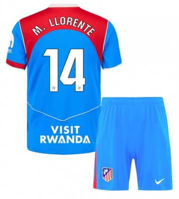 Atletico Madrid Marcos Llorente #14 Replika Tredje Tröja Barn 2025-26 Kortärmad (+ Korta byxor)